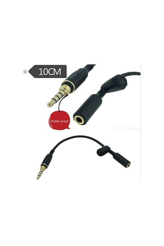 Su Geçirmez Vidalı Cep Telefonu Kulaklık Uzatma Kablosu 10 Cm Adet / 1 Adet