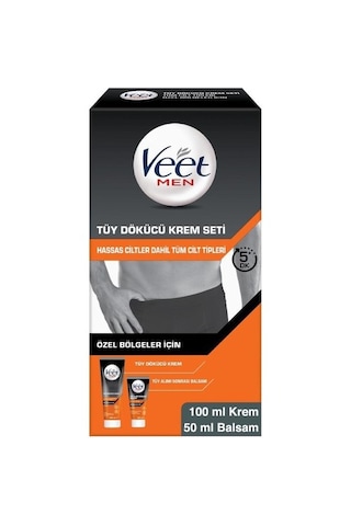Veet Men Özel Bölgeler İçin Tüy Dökücü Krem 100 ML + Balsam 50 ML Veet Men Özel Bölgeler İçin Tüy Dökücü Krem 100 ML + Balsam 50 ML