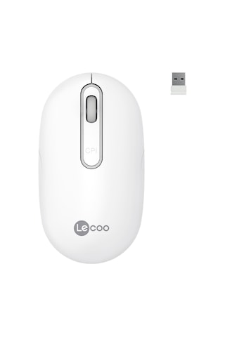 Lecoo WS207 Kablosuz 1600DPI 4 Tuşlu Sessiz Şarj Edilebilir Kompakt Optik Mouse