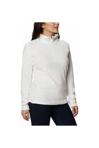 Columbia Glacial 1/2 Zipped Kadın Beyaz Polar Düz 1802201125 Krem