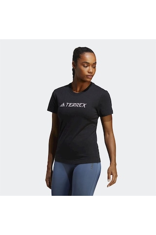 Adidas Terrex Classic Logo Tee W Hz1392 Kadın Tişört Siyah