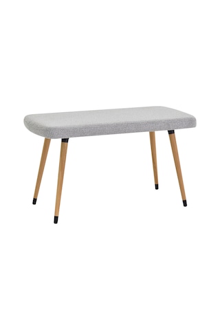 Vilinze Eames Ahşap Ayakteddy Mutfak Masası Bankı Açık Gri