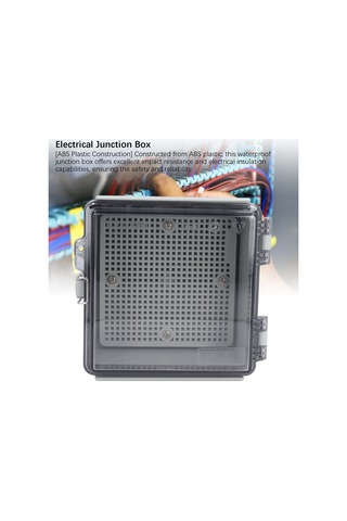 Tenfowee Abs Plastik Ip67 Su Geçirmez Elektrik Kutusu, Cam Kapaklı, Montaj Tablosu İle, Dış Mekan İçin Elektrik Enklozürü