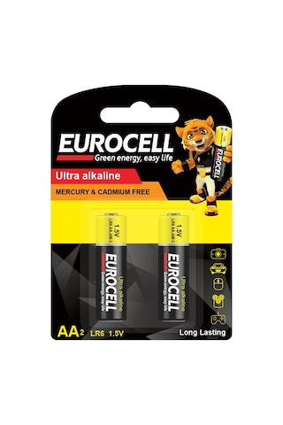 Eurocell- Aa2 Lr6 1.5 V Kalem Pil