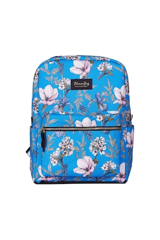 Bloominbag Blue Cherry Blossom 13-14 İnç Sırt Laptop / Macbook Çantası Mavi