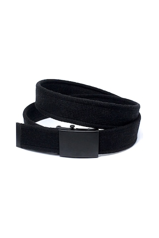 Livze Unisex Siyah Tokalı Kolon Kemeri 4cm Siyah Siyah