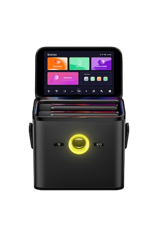 Ikarao Partybox Shell S3 80w Karaoke Bluetooth Hoparlör Seti, 7.1" Dahili Tablet, 2 Kablosuz Mikrofo