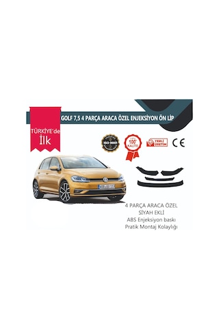 Vw Golf 7.5 3 Parça Ön Lip Siyah