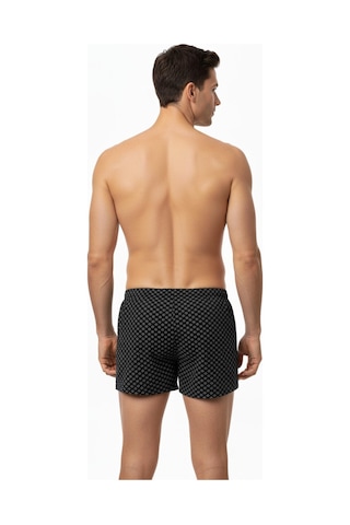 Erkek Penye Baskı Desenli Boxer Bgl-st05010 Siyah