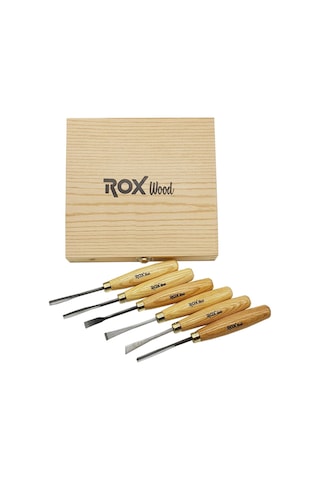 Rox Wood 15399063 Ahşap Oyma Iskarpela Seti 6 Parça Ahşap Kutulu
