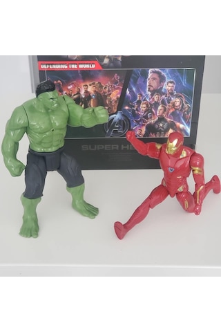Avanger Hulk Demir Adam İron Man Işıklı 19 Cm Figür