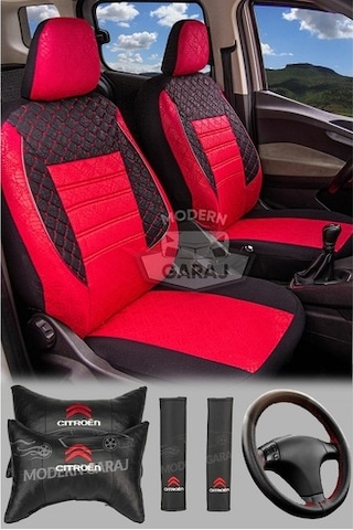 Citroen Nemo Fitilli Koltuk Kılıfı Boyun Yastığı Kemer Konforu
