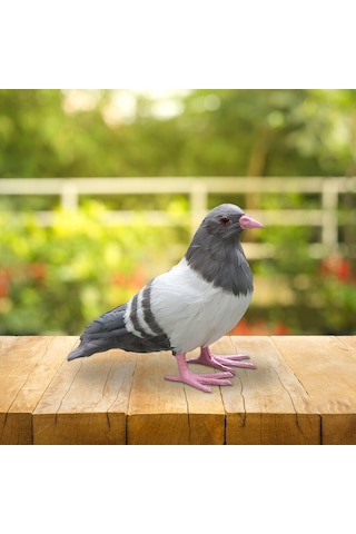 Suntek Simülasyon Güvercin Heykeli Zanaat Yard Avlu Daimi Gri