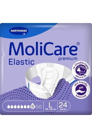 Molicare 8 Damla Belbantlı Hasta Bezi Large 24 Adet 3 Paket L
