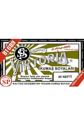 Viktoria Kumaş Boyası Nefti 2Pk+Fiske Sabitleme 1Pk