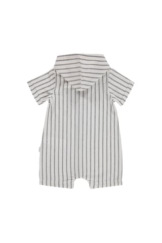 Civil Baby Çizgili Kapüşonlu 6-18 Ay Tulum - Lacivert Koyu Lacivert