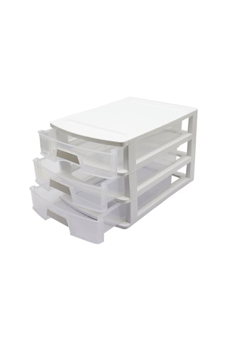 No:3 Çekmece 3 Katlı 35x25.4x22.6cm Siyah Veya Beyaz Gönderilir 1464533