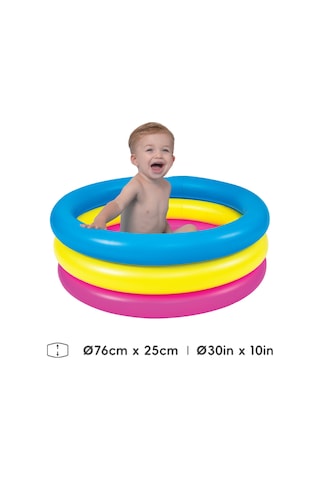 Marevia 3 Halka 3 Renk Çocuk Havuzu Küçük Boy 76x25cm-10086-1 Çok Renkli