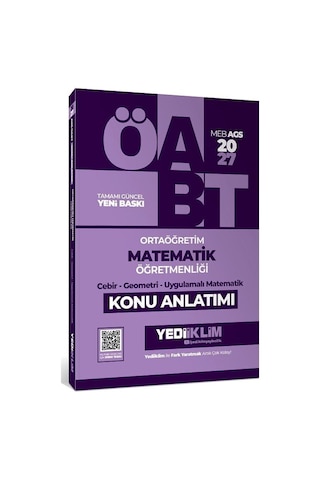 Yediiklim 2027 Öabt Meb-ags Lise Ortaöğretim Matematik Öğretmenliği Cebir, Geometri, Uygulamalı Matematik Konu Anlatımı
