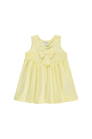 Civil Baby Gipe - Kurdelalı 6-18 Ay Elbise - Sarı Soft Sarı