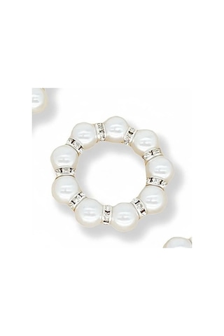 Pazly 6'lı Gümüş Renk Peçete Halkası Seti - Hediye Paketli, Şık Beyaz - Pratik Ve Şık Masa Düzenleri İçin Hediye Seçimi Beyaz