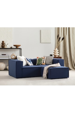 Nova 3 Modül Modüler L Köşe Koltuk Takımı Lacivert