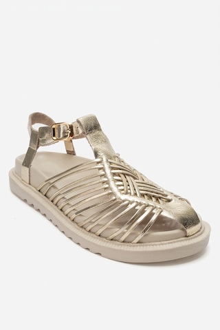 Luvi Shoes Thames Altın Hakiki Deri Kadın Sandalet