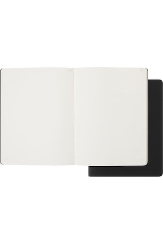 Moleskine Smart Cahier Dergileri Beyaz Sayfalı 2&apos Li Dijital Kayık Seti, Kalem+ İle Uyumlu, Karton Kapak, Ekstra Geniş Format 19 X 25 Cm, Siyah, 120 Sayfa 103 Ivory