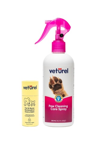 Pati Balm%100 Doğal Kedi Köpek Nemlendirici 40gr + Pati Temizleme Spreyi Koku Ve Kir Giderici 300ml