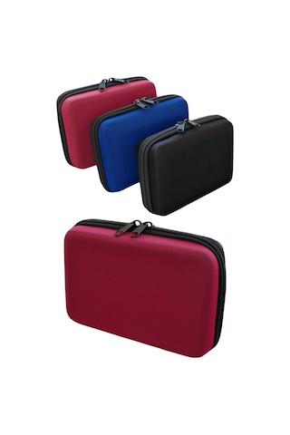 Makyaj Çantası Sert Kapaklı Kozmetik Seyahat Organizeri Pembe