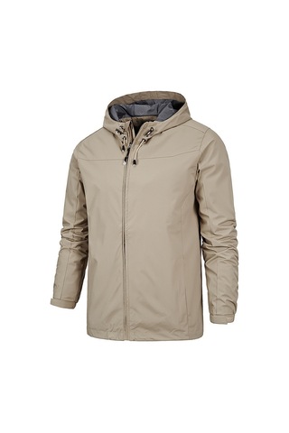 İlkbahar Ve Sonbahar İnce Kapüşonlu Rüzgar Geçirmez Dış Mekan Erkek Ceketi Yeşil