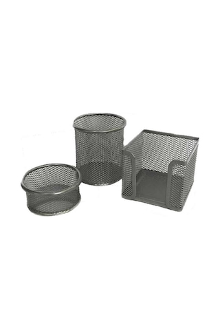 Inox 0690 3 Lü Gümüş Perforeli Masa Seti