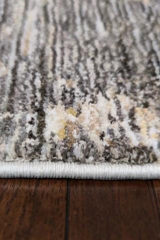 Vivanni Home Everlynn Polyester Vintage Halı Pamuk Atkı Tabanlı Modern Dokuma Ev Halısı Antrasit Kahve