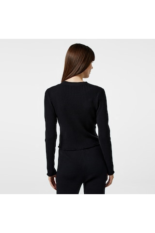 Nautica Kadın Siyah Slim Fit Hırka Desenli 47s004t Siyah