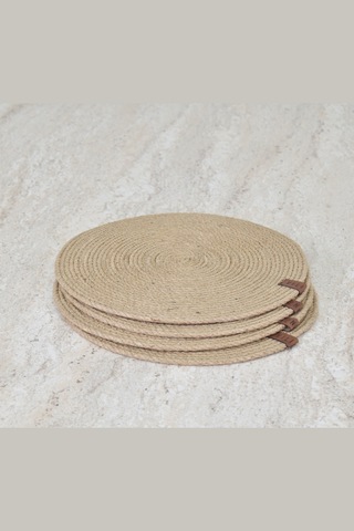 Vilinze Hasır Jüt Ip Supla / Amerikan Servis - 32 Cm 4 Adet