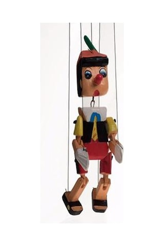 Ahşap Hareketli Kukla Pinokyo 22 Cm