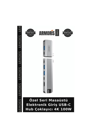Özel Seri Masaüstü Elektronik Giriş Usb-c Hub Çoklayıcı 4k 100w