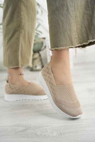 Nesil Shoes Aky 055 Nude Triko Yazlık Kadın Ayakkabı-nude Ten Rengi