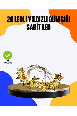 Yıldız Led Işık 5 Metre Dekoratif Aydınlatma Günışığı Kopya Diğer