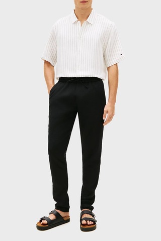 Tommy Hilfiger Keten Tapered Fit Daralan Paça Chino Pantolon Erkek Pantolon Mw0mw42336 Bds Siyah