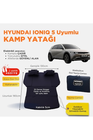 Hyundaı Ionıq5 Uyumlu Araç Kamp Yatağı Siyah Hyundaı Ionıq5 Uyumlu Araç Kamp Yatağı Siyah