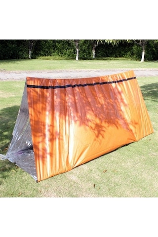 Prestigegoods Acil Durum Çadır Kurtarma Battaniyesi İlk Yardım Güneş Kremi Yalıtım Battaniyesi Turuncu Turuncu