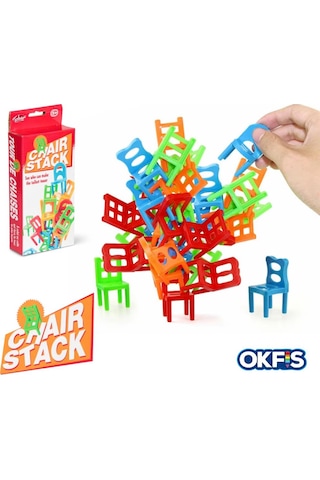 Chair Stack Eğitici Sandalye Denge Oyunu
