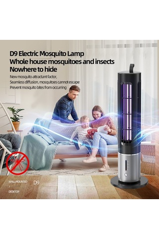 Sones D9 Taşınabilir Uv Sivrisinek Önleyici Lamba Şarj Edilebilir Sessiz Sinek Tuzağı 3 Hızlı Zamanlama Siyah