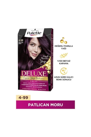 Palette Deluxe 4 - 99 Patlıcan Moru X 2 Adet Saç Boyası