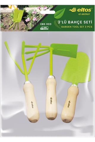 Eltos EBS003 Tırmık Çapa Kürek 3'lü Bahçe Seti Takımı