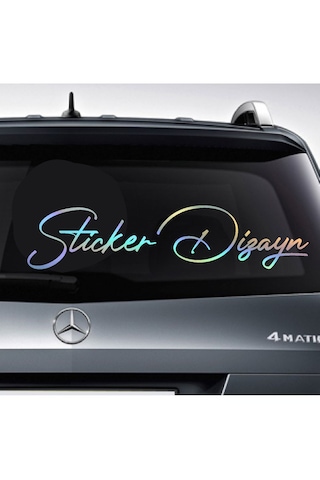 Kişiye Özel Yazı Sticker, Ad Soyad Sticker, İsim Soyisim Sticker, Araba Oto Motosiklet Sticker 02513 15 Cm