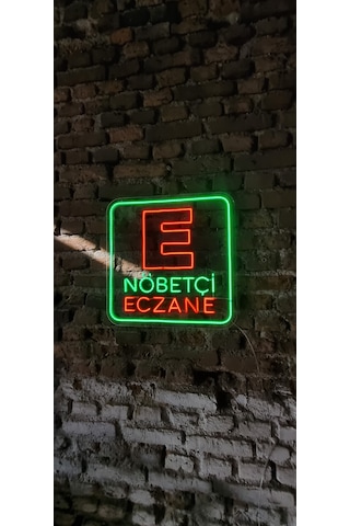 Nöbetçi Eczane Yazısı Neon Led Aydınlatma