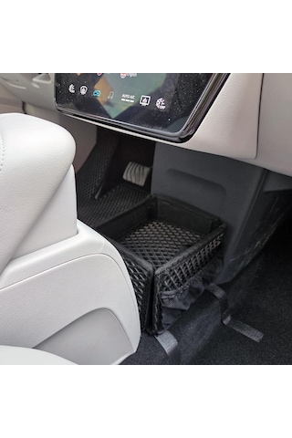 Togg T10x Konsol Arası Organizer Çanta Fileli Eşya Koyma Kutusu Bod Siyah