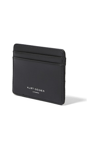 Kurt Geiger Kensington Drench Deri Kartlık 4 Kart Gözlü 9x7 Cm, Şık Ve Kompakt Tasarım Siyah